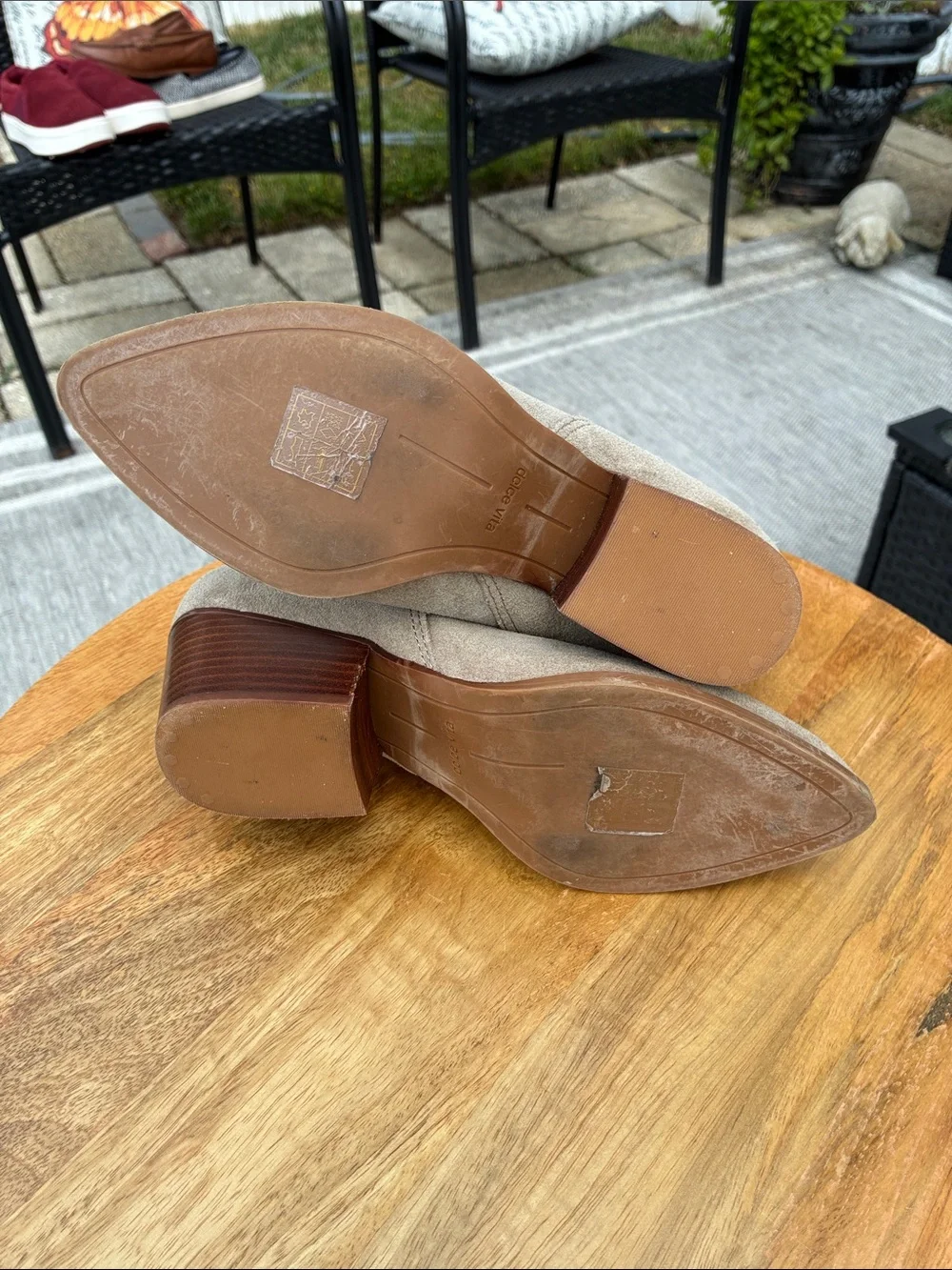 Dolce Vita Daine Tan Suede Ankle Bootie, 2.5